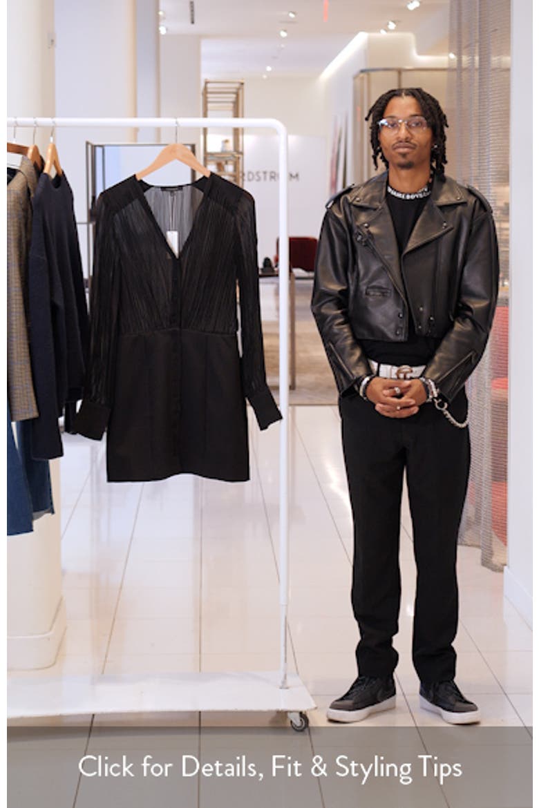 The Change Me Long Sleeve Mixed Media Minidress video