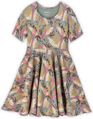 Mightly Organic Cotton Short Sleeve Print Twirl Dress