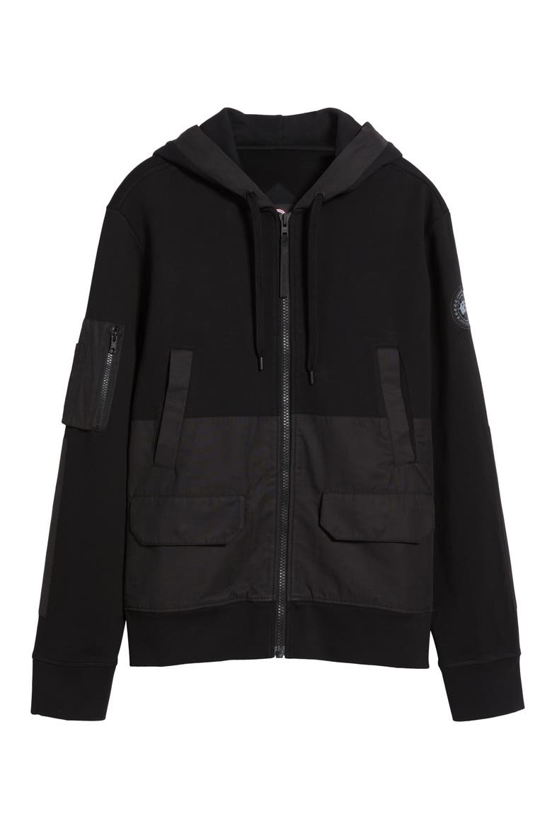 Ferris Organic Cotton Zip Hoodie, Alternate, color, BLACK