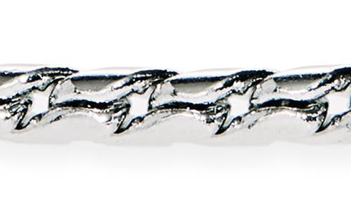 Nordstrom Rack Waterproof Stainless Steel Wheat Chain Bracelet In Silver