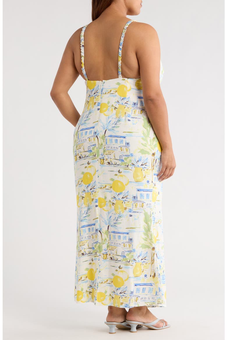 Amalfi Coast Mizie Open Back Dress, Alternate, color, WHITE/ BLUE