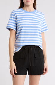 Melrose and Market Stripe Crewneck T-Shirt