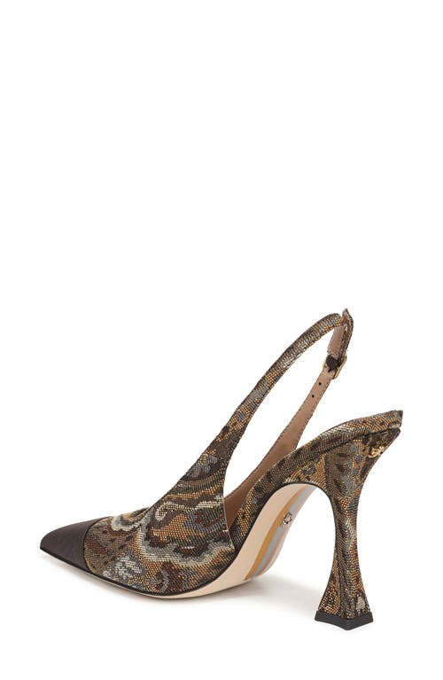 Sam Edelman Odette Slingback Pointed Toe Pump In Animal Print