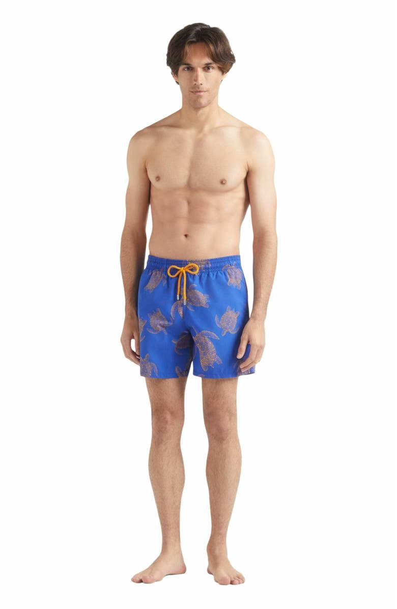 Vilebrequin Men's Tortues Galuchat Swim Trunks, Main, color, Marrakech