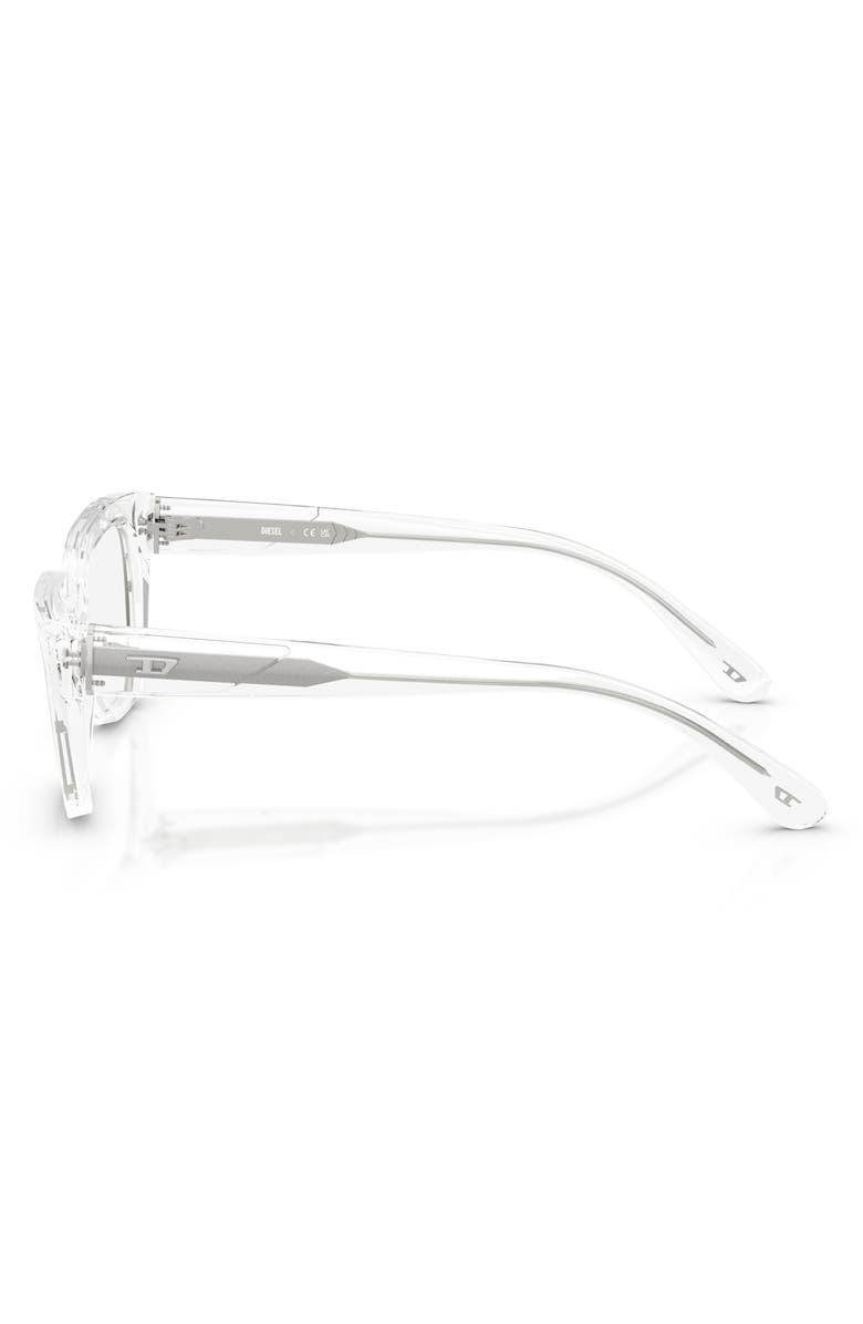 DIESEL<sup>®</sup> 52mm Rectangular Optical Glasses, Alternate, color, Shiny Cristal/ Demo
