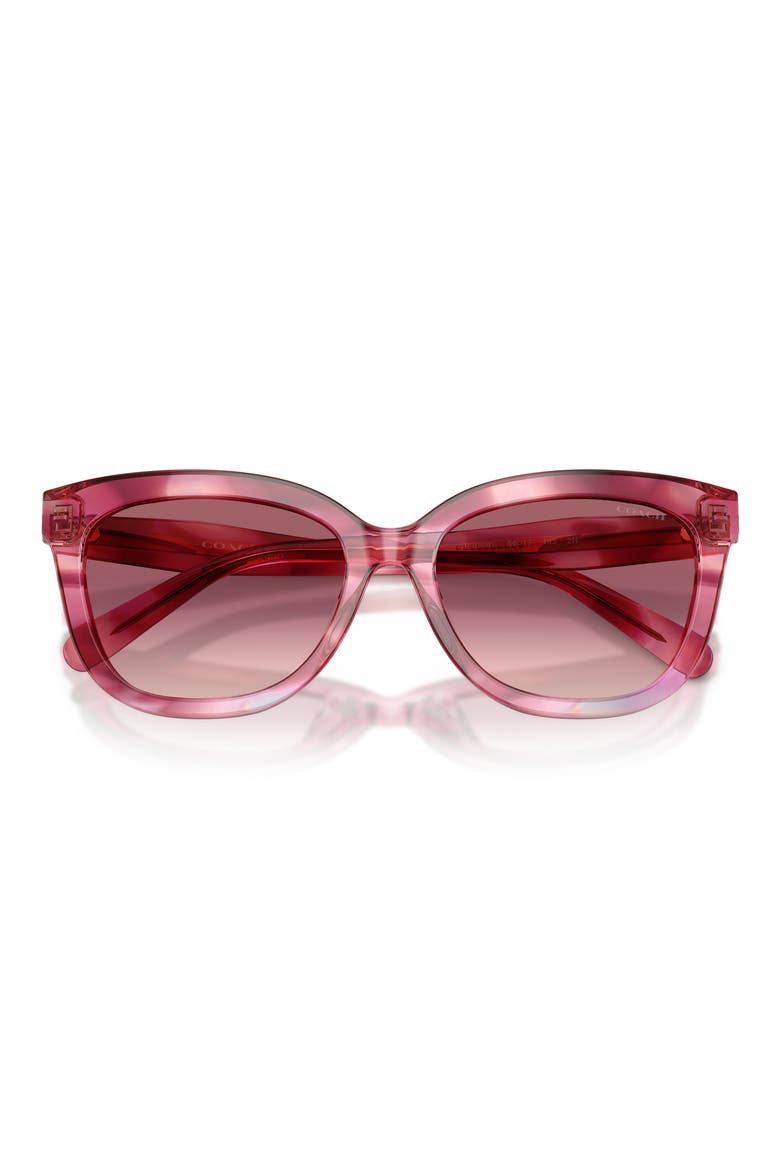 56mm Gradient Square Sunglasses, Alternate, color, PURPLE COSMO TORTOISE / PURPLE