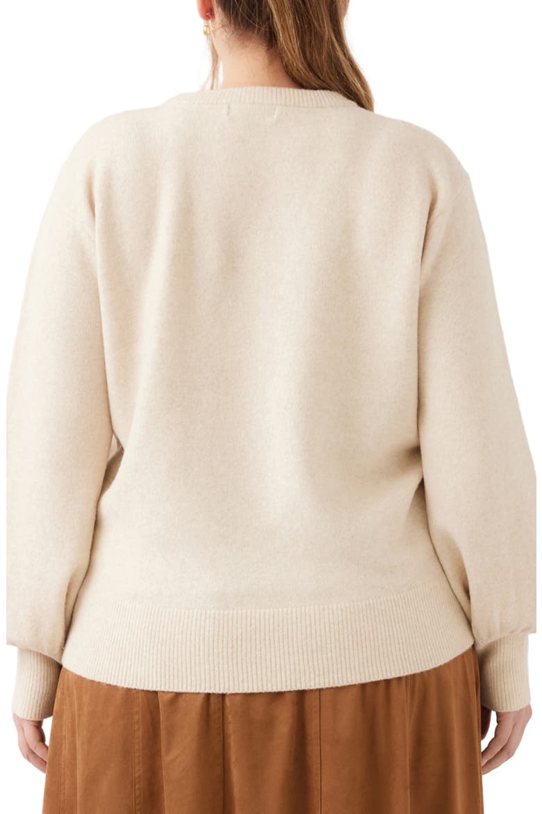 Embroidered Crewneck Sweater, Alternate, color, SAND