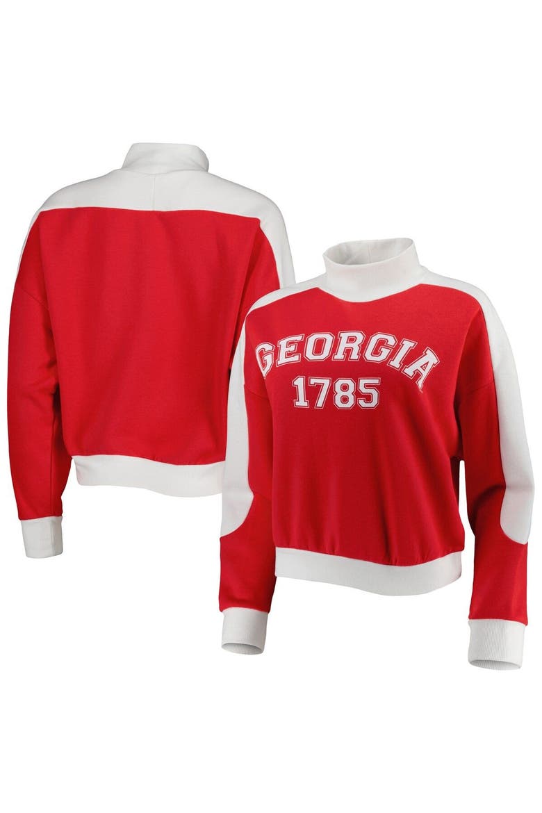 Women's Gameday Couture Red Georgia Bulldogs Make it a Mock Sporty Pullover Sweatshirt, Main, color, Red