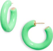 SHYMI Large Enamel Tube Hoop Earrings