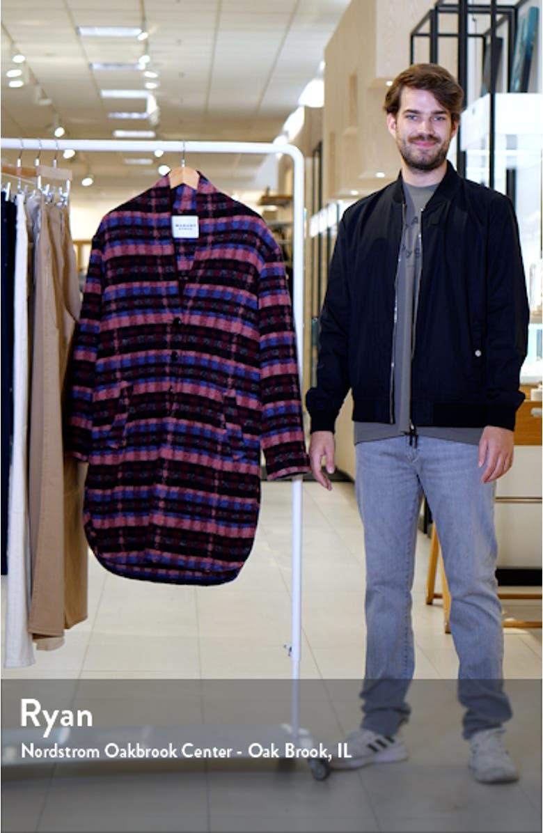 Gabriel Abstract Print Wool Blend Coat, sales video thumbnail