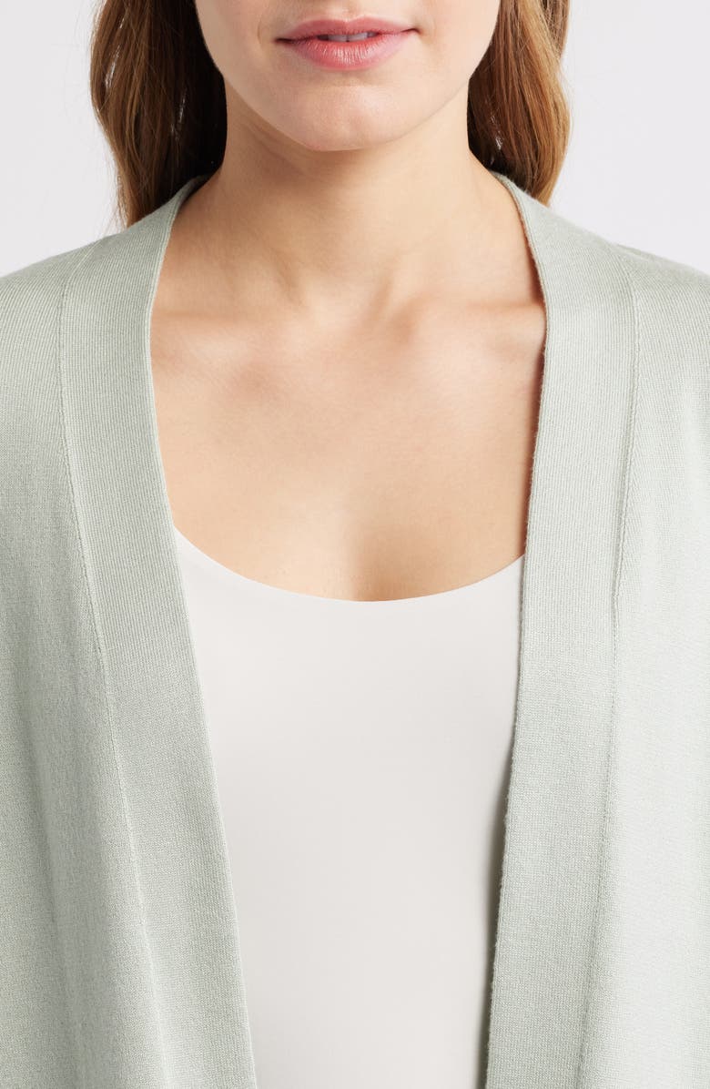AK ANNE KLEIN Chatham Open Front Cardigan, Alternate, color, Soft Aloe