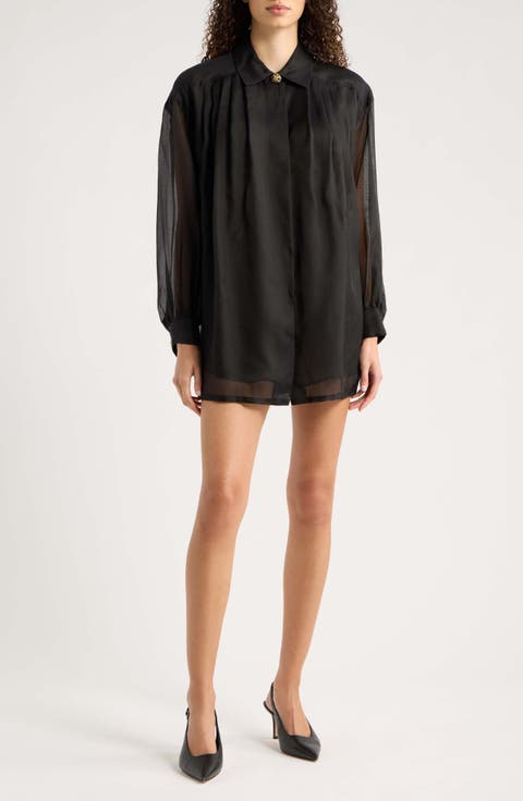 The Organza Silk & Cotton Swing Minidress