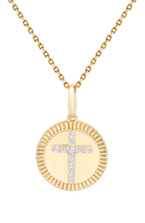 Diamond Cross Pendant Necklace
