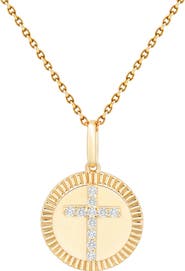 Frankie & Zoe Diamond Cross Pendant Necklace