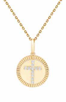 Frankie & Zoe Diamond Cross Pendant Necklace