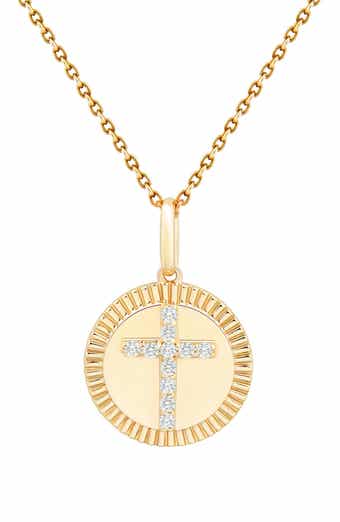 Frankie & Zoe Diamond Cross Pendant Necklace