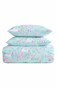 Laura Ashley Magical Unicorns 3-Piece Queen Microfiber Comforter & Sham Set