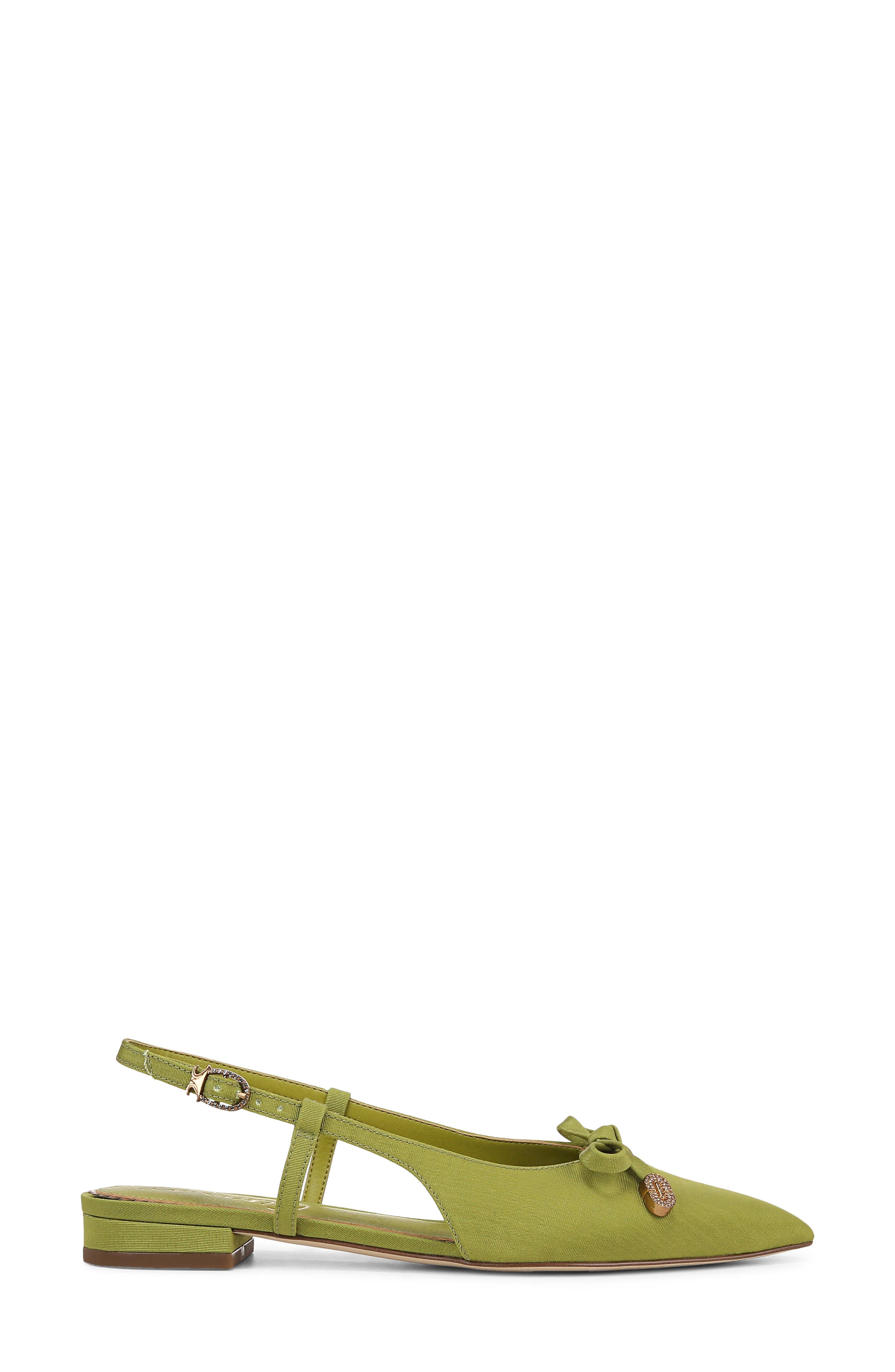 Lafayette Pointed Toe Slingback Sandal, Alternate, color, CACTUS