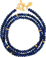 Karma and Luck Lapis Lazuli Heart Charm Wrap Bracelet Peaceful Love