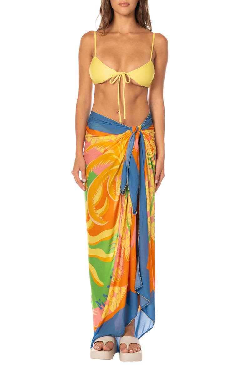 Sun Flicker Cover-Up Pareo, Main, color, OPEN YELLOW