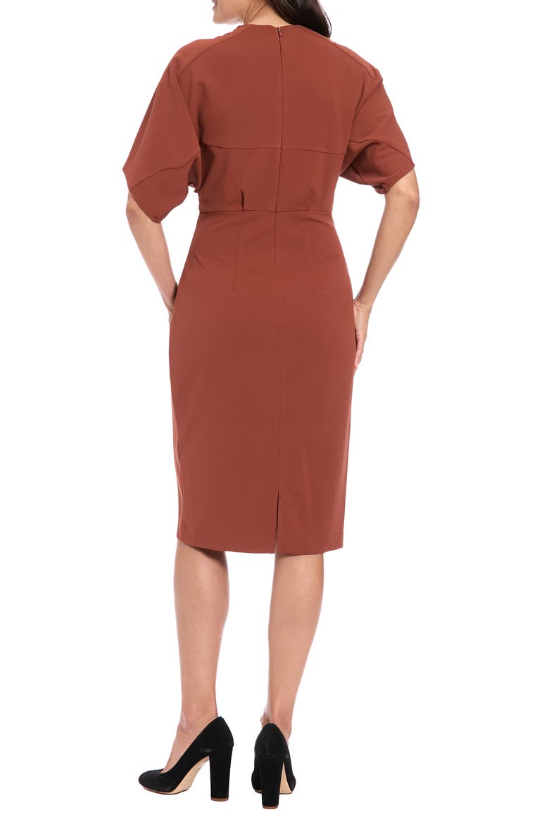 Dolman Short Sleeve Sheath Dress, Alternate, color, SEQUOIA