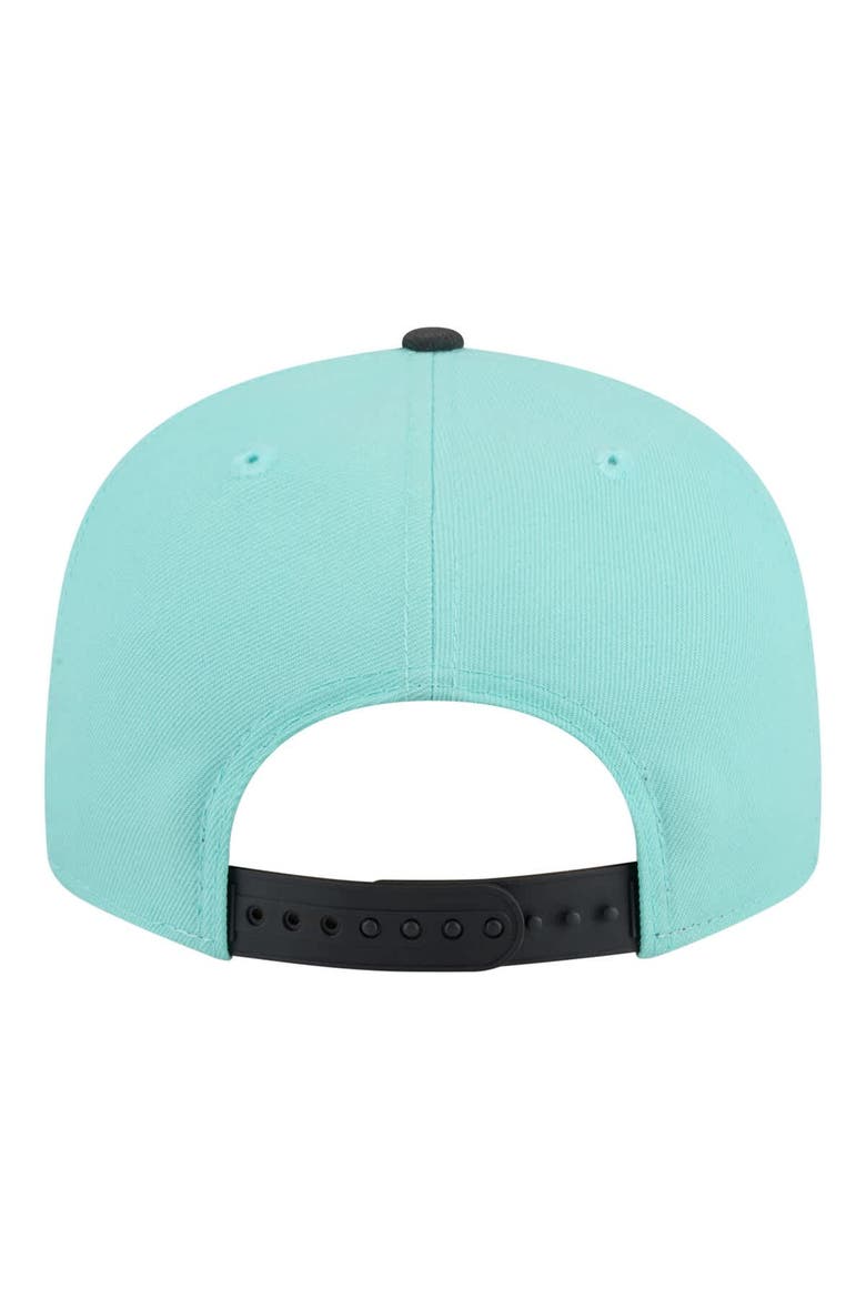 Men's New Era Turquoise/Charcoal Los Angeles Lakers Color Pack Two-Tone 9FIFTY Snapback Hat, Alternate, color, Turquoise