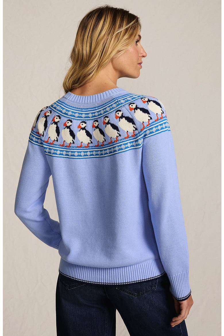 Drifter Jacquard Raglan Crew Neck Sweater, Alternate, color, Puffins/Blue
