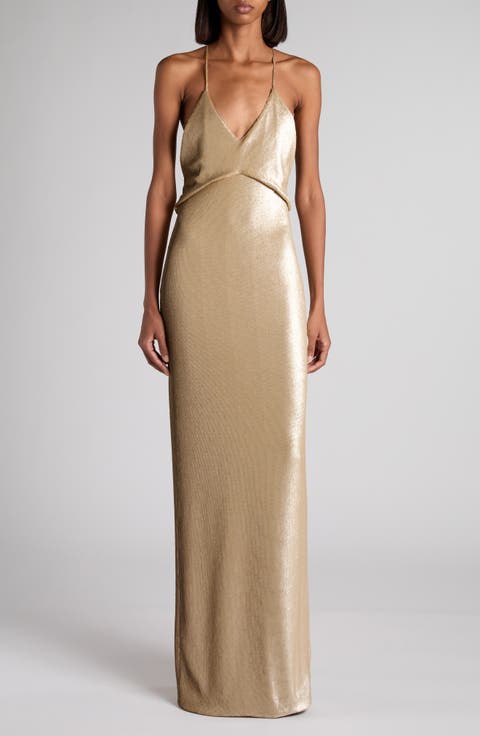 Sequin Embroidered Tulle Gown