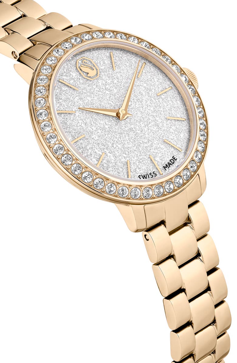 Swarovski Matrix Bracelet Watch, 30mm, Alternate, color, Gold