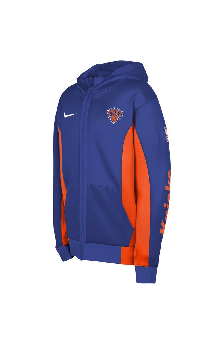 Nike Youth Nike Blue New York Knicks Showtime Performance Full-Zip Hoodie, Alternate, color, 