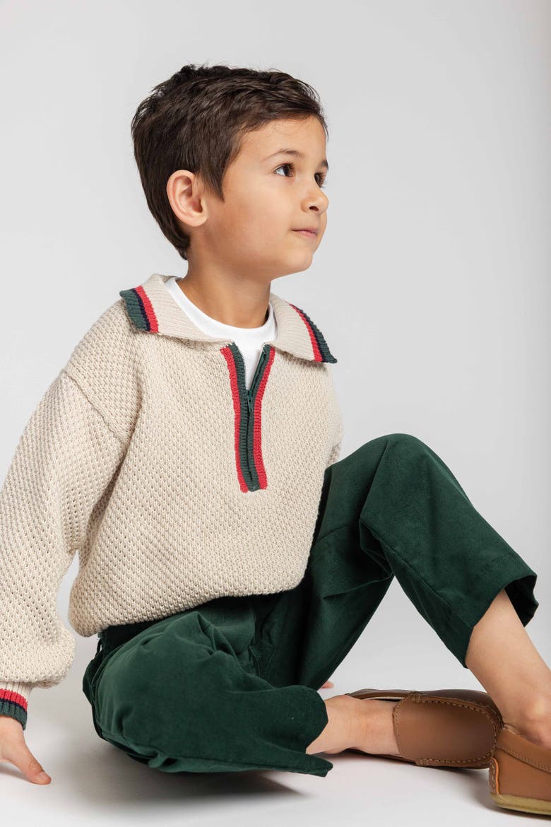 Polo Sweater, Alternate, color, Beige