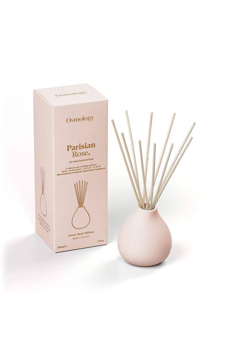 Osmology Parisian Rose Reed Diffuser - Rose Bergamot and Violet, Main, color, Pink