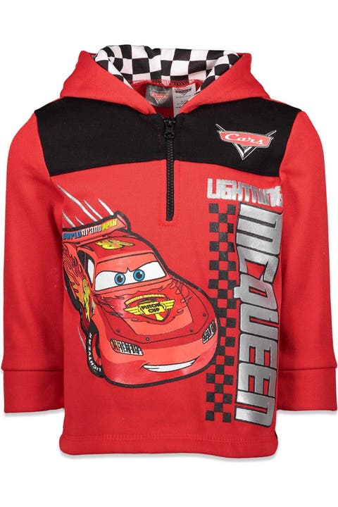 Cars Lightning McQueen Fleece Quarter-Zip Hooded Sweatshirt