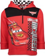 Disney Cars Lightning McQueen Fleece Quarter-Zip Hooded Sweatshirt