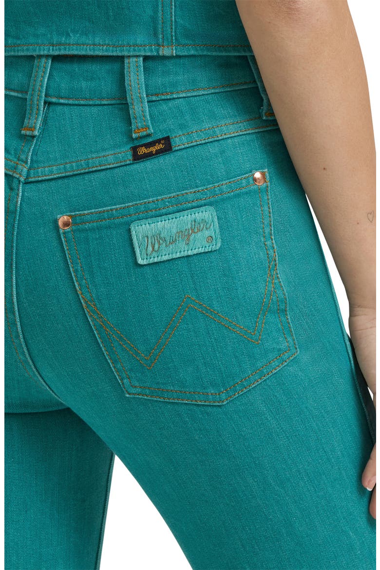x Lainey Wilson High Waist Boothuggers Jeans, Alternate, color, TURQUOISE