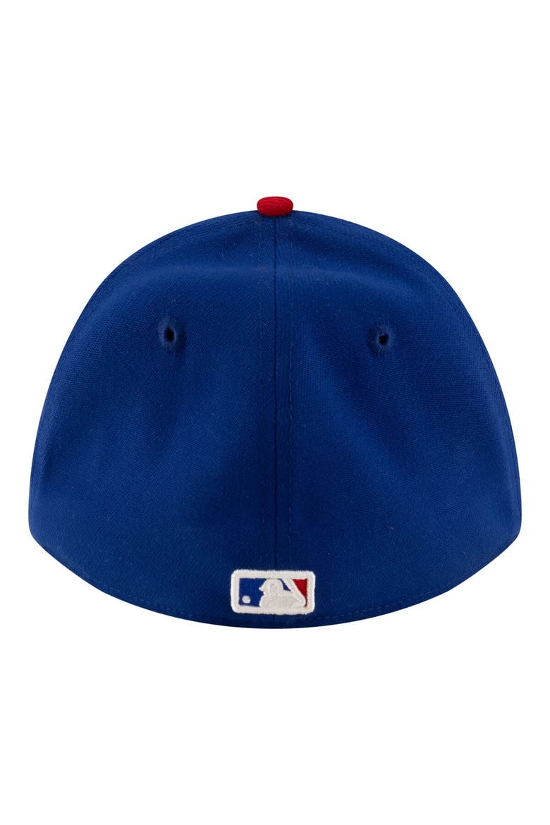 Men's New Era  White/Royal Chicago Cubs Player Replica 39THIRTY M-Crown Flex Hat, Alternate, color, White