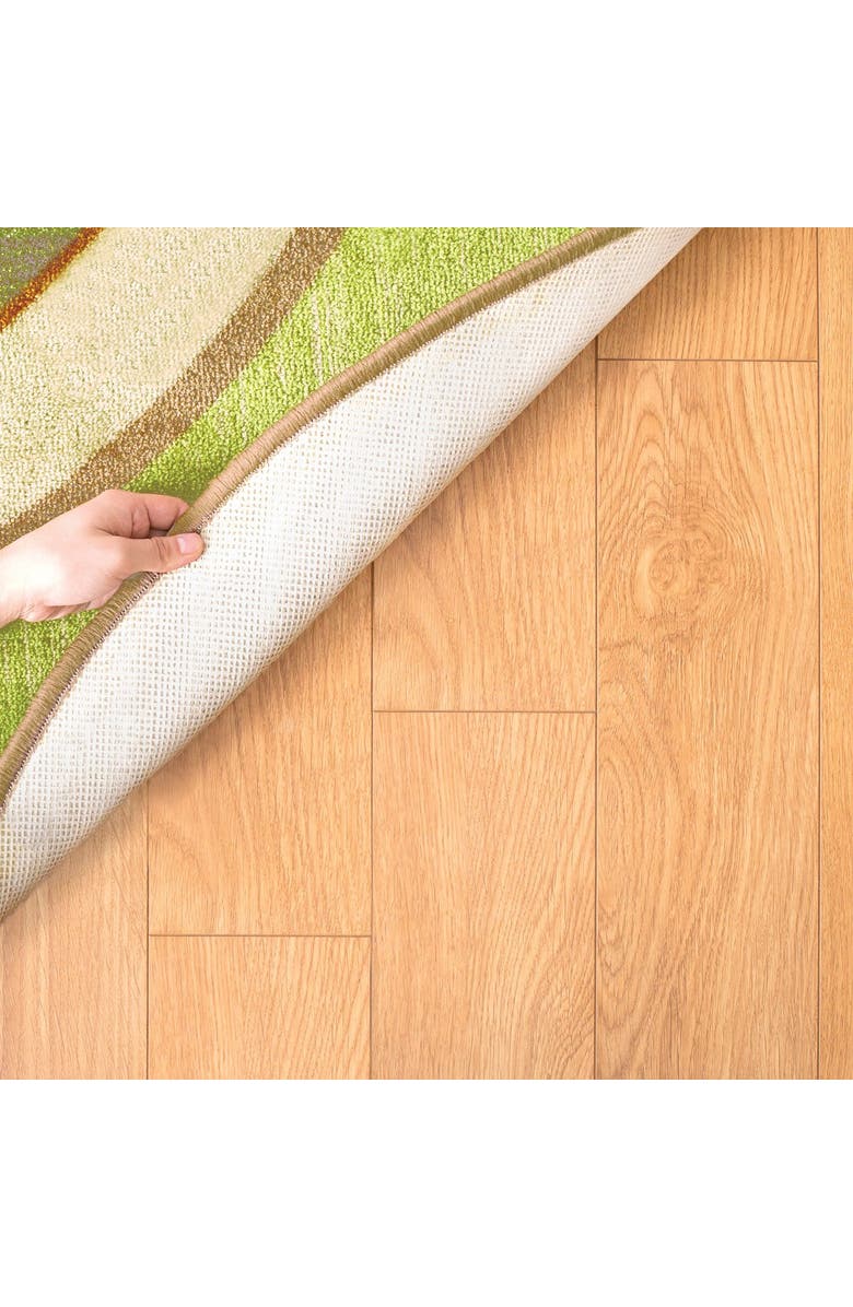 Kaplan Early Learning Company Sense of Place Lowland Stripe Carpet - Green - 4' x 6' Oval, Alternate, color, Green