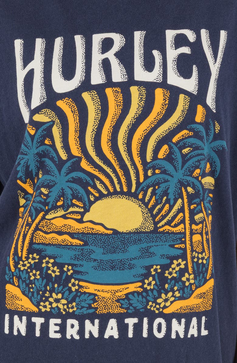 Hurley Bliss Oversize Cotton Graphic Boyfriend T-Shirt, Alternate, color, Navy Blues