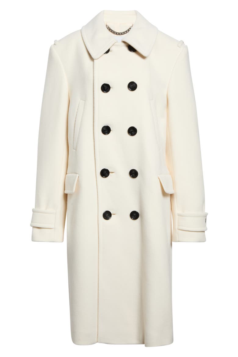Rockley Wool Blend Pea Coat, Main, color, IVORY WHITE