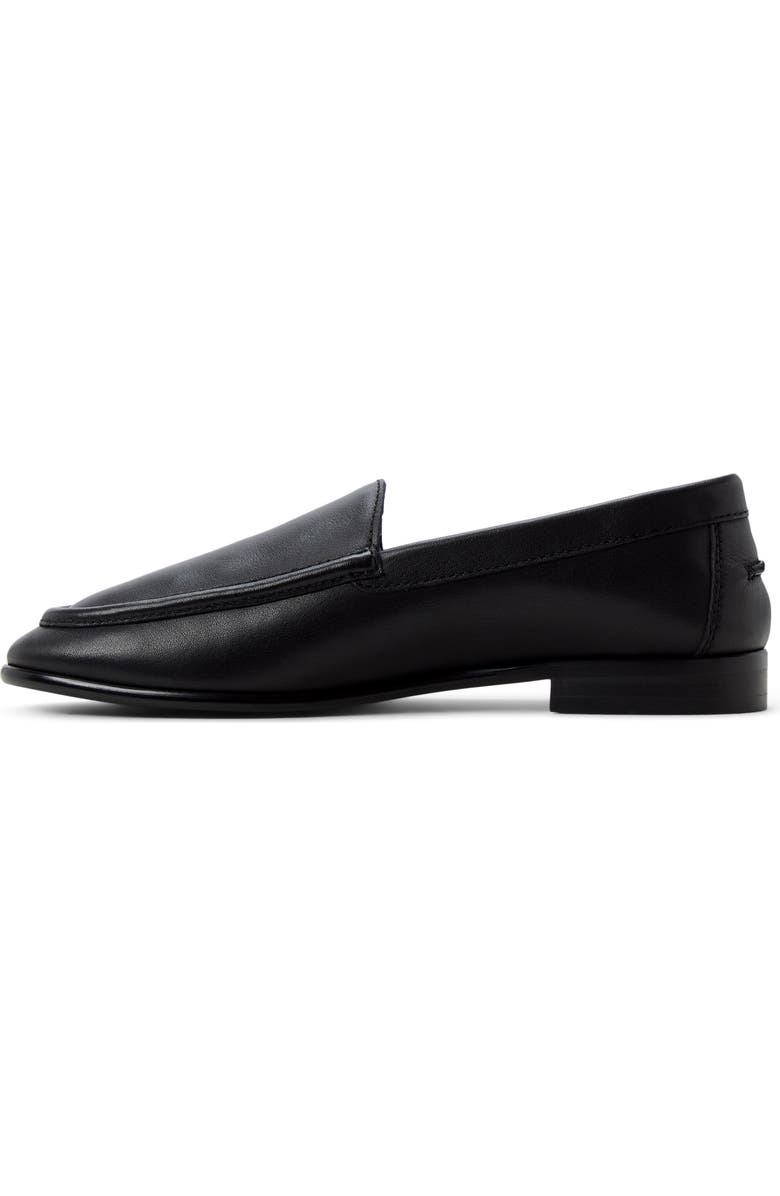 ALDO Ambar Leather Loafer, Alternate, color, Black