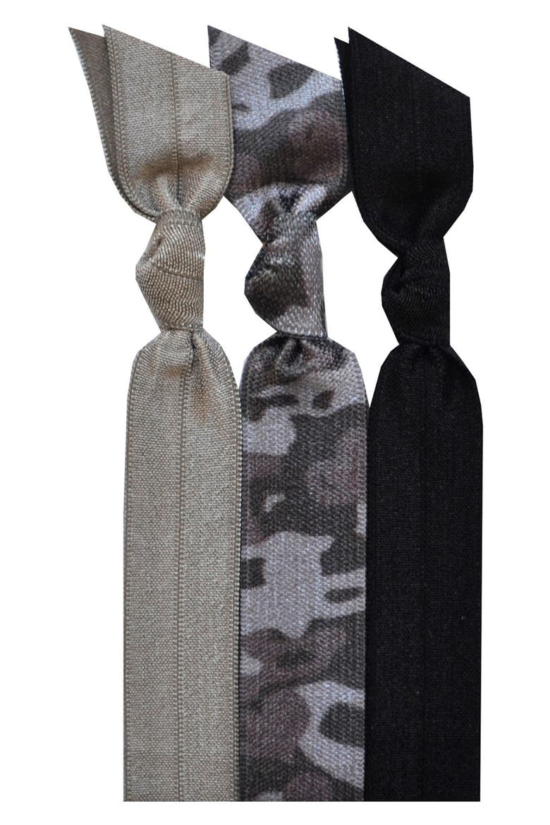 'Midnight Camo' Hair Ties, Main, color, MIDNIGHT CAMO