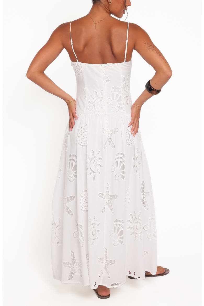Hollywell Openwork Embroidered Maxi Dress, Alternate, color, WHITE SEASHELL BRODERIE