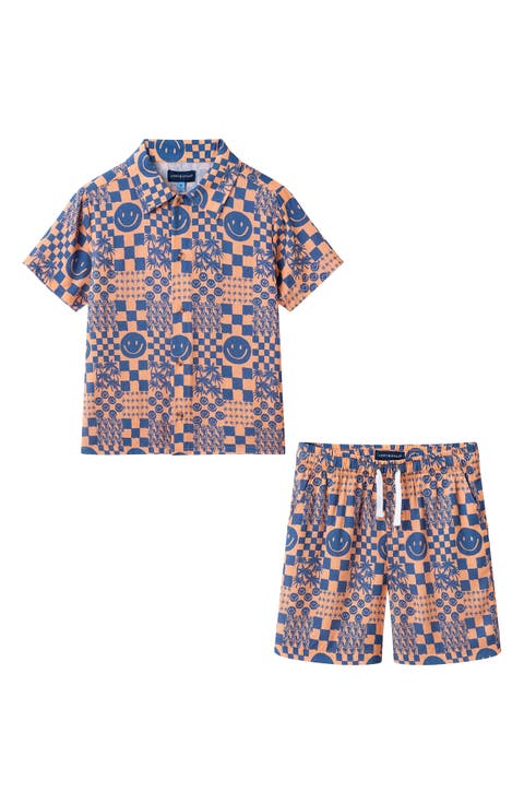 Kids' Short Sleeve Button-Up Shirt & Shorts Set (Toddler & Little Kid)