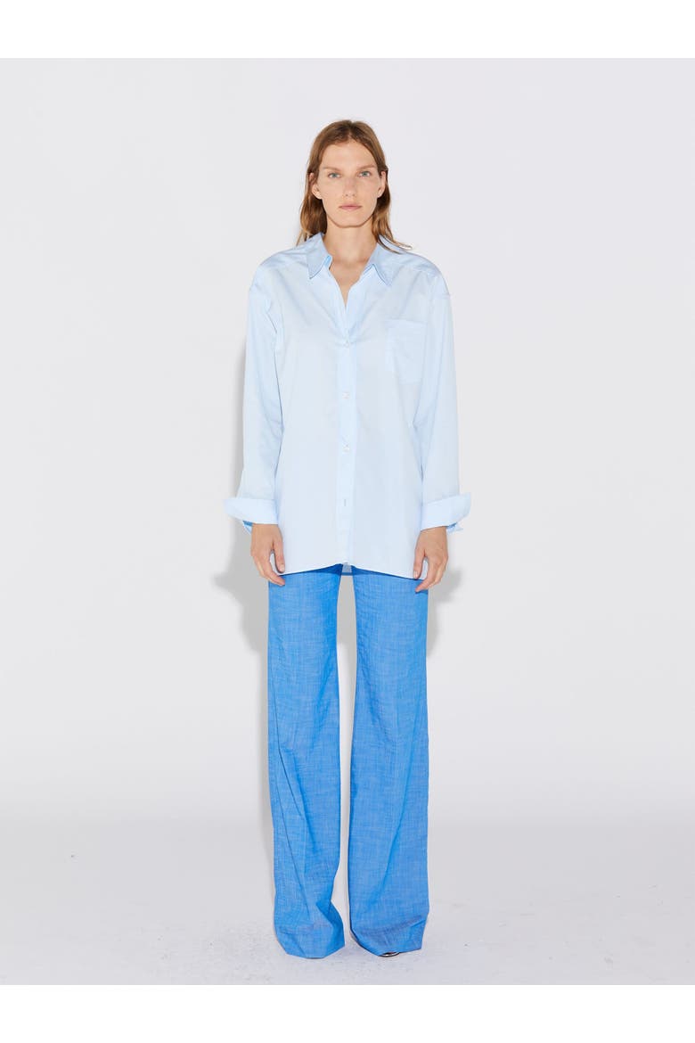 Petra Cotton Poplin Boyfriend Oversize Shirt, Alternate, color, Blue