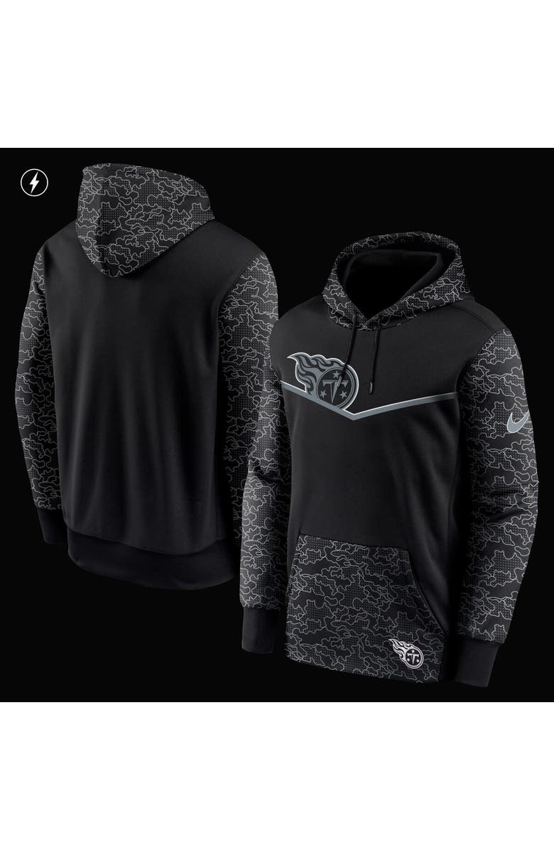 Nike Men's Nike Black Tennessee Titans RFLCTV Chevron Pullover Hoodie, Alternate, color, 