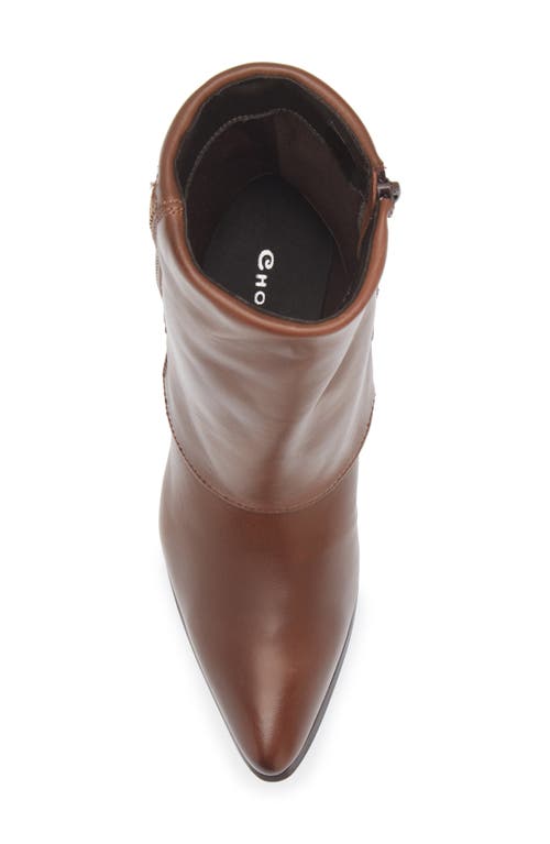 Chocolat Blu Leeza Block Heel Bootie In Brown