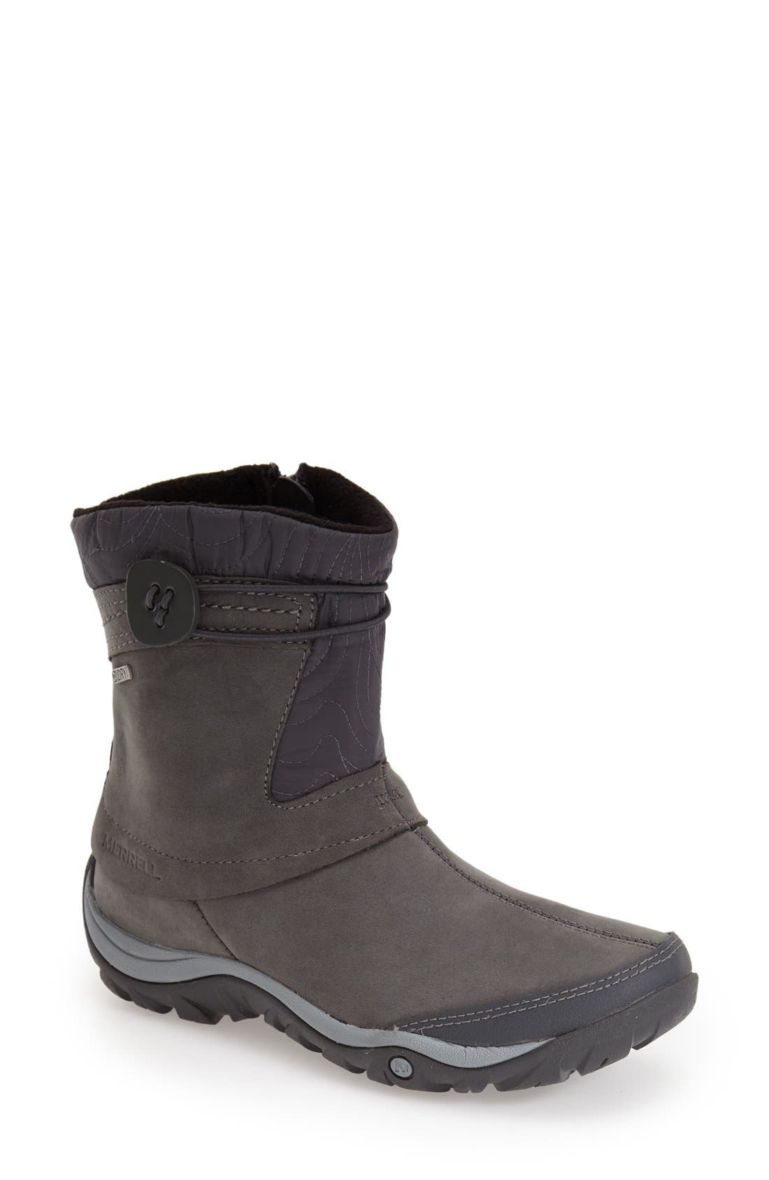 'Dewbrook' Waterproof Leather Boot, Main, color, GRIZZLE GREY