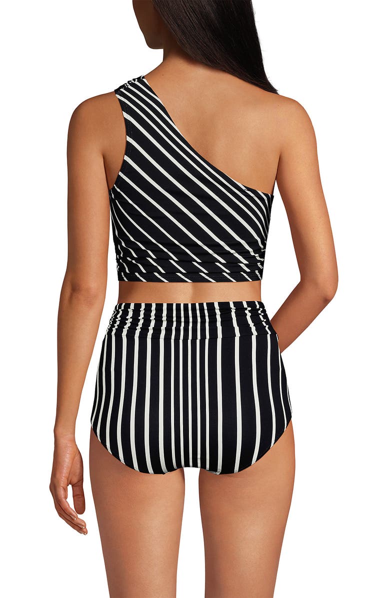 Lands' End D-Cup Ruched One Shoulder Tankini Top, Alternate, color,