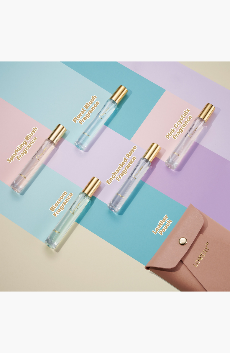 Lovery Eau De Parfum 6-Piece Perfumes Set with Leather Pouch, Alternate, color, Light Pink