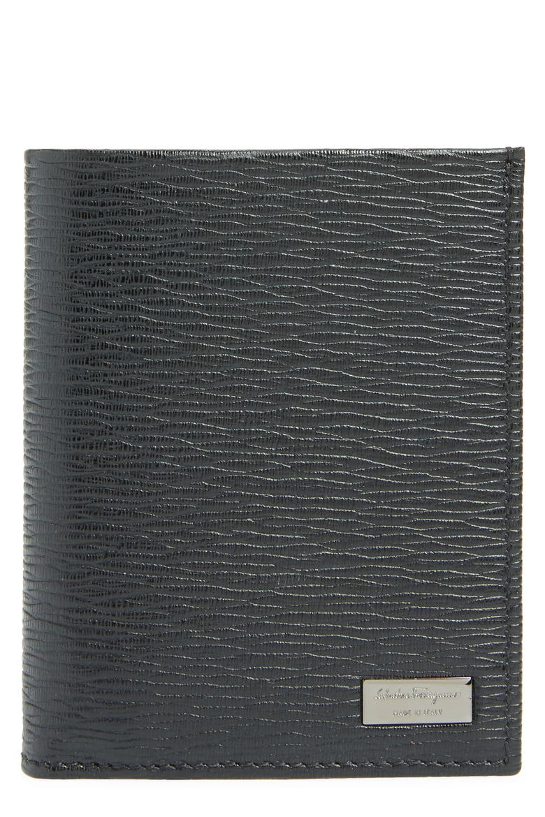 Salvatore Ferragamo Revival Leather Wallet, Main, color, BLACK